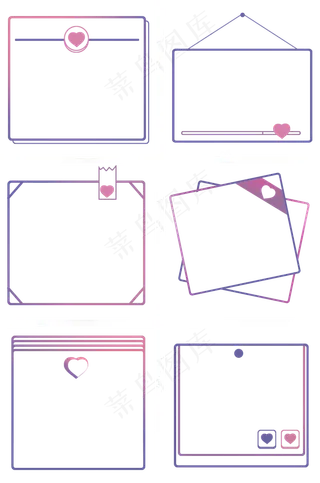 情人节线条边框