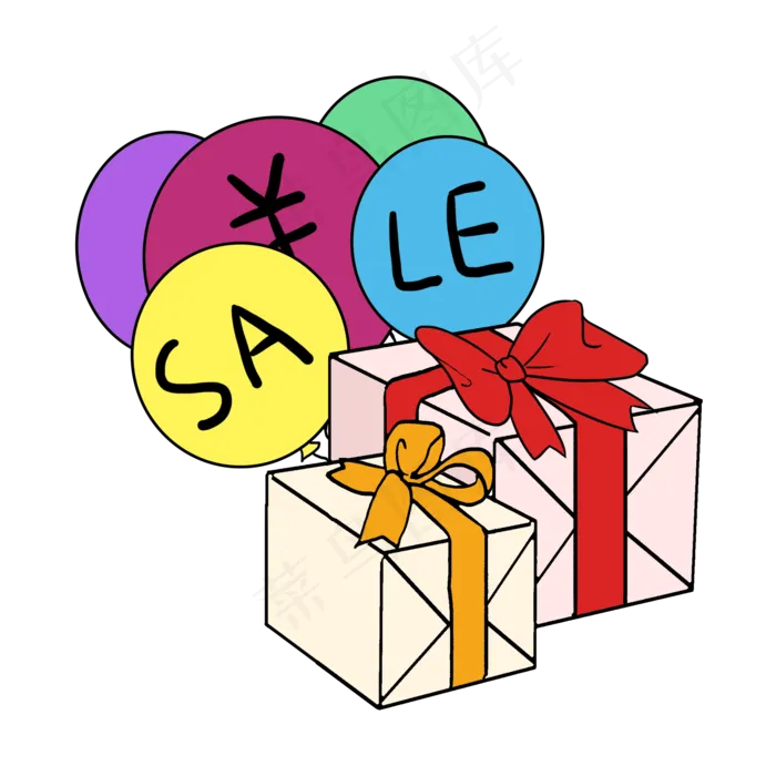 节日巨惠促销卡通图(2000X2000(DPI:300))psd模版下载