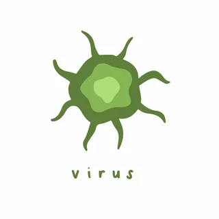 病毒符号社交媒体发布矢量图