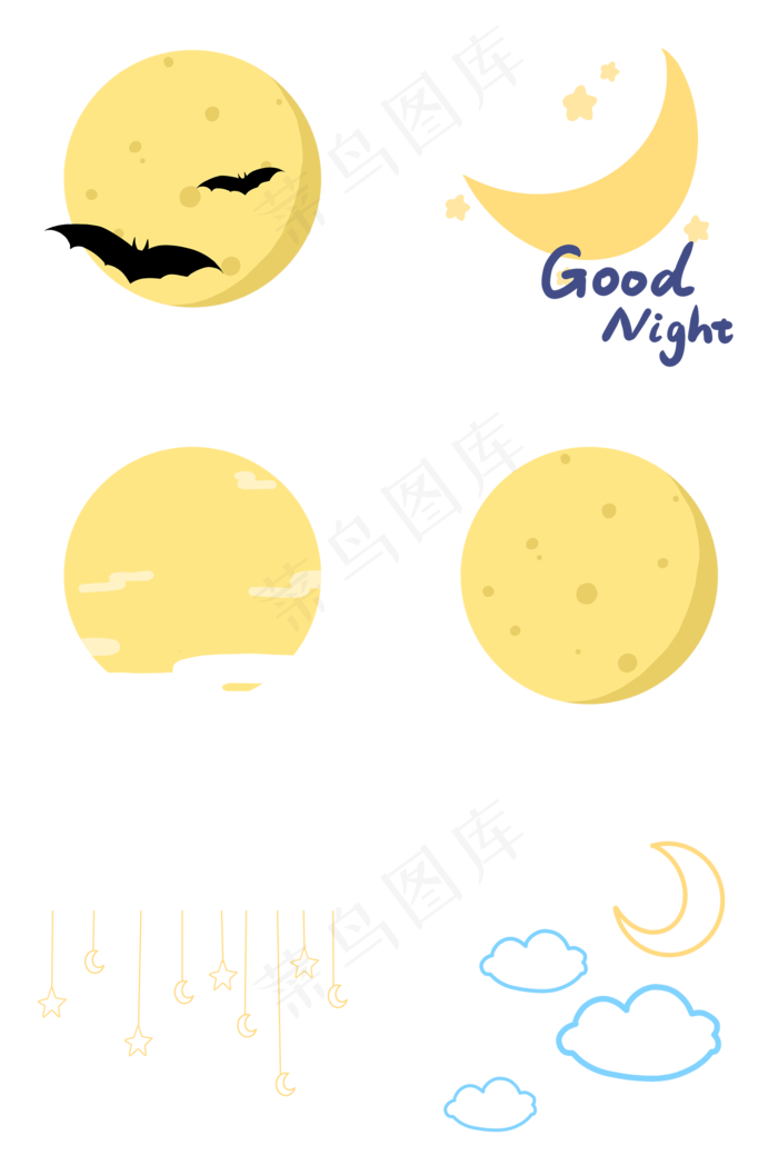 中秋圆月月亮素材(2000X3020(DPI:300))psd模版下载