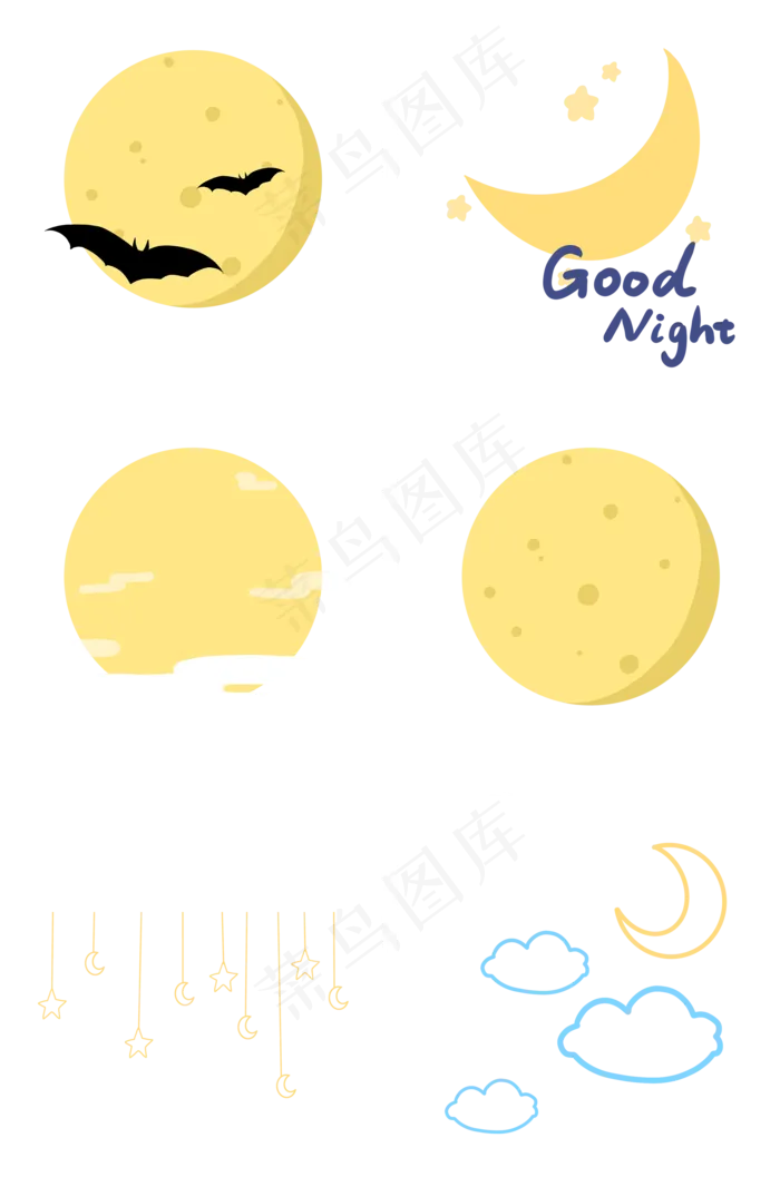 中秋圆月月亮素材(2000X3020(DPI:300))psd模版下载