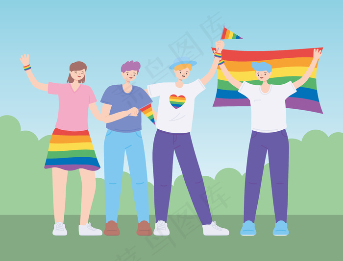 带标志的Lgbtq社区eps,ai矢量模版下载