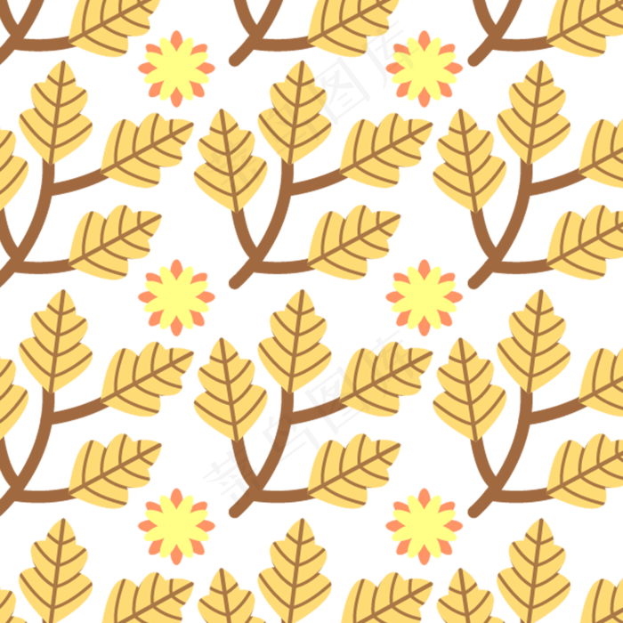 秋天树叶底纹背景