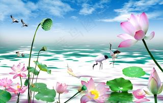 电视墙背景画效果图片