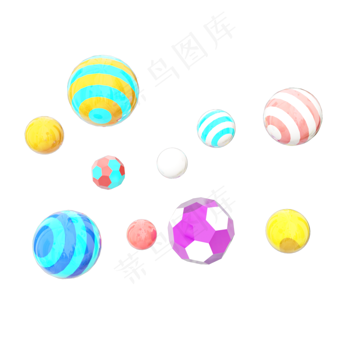 卡通小清新C4D双十一电商装饰