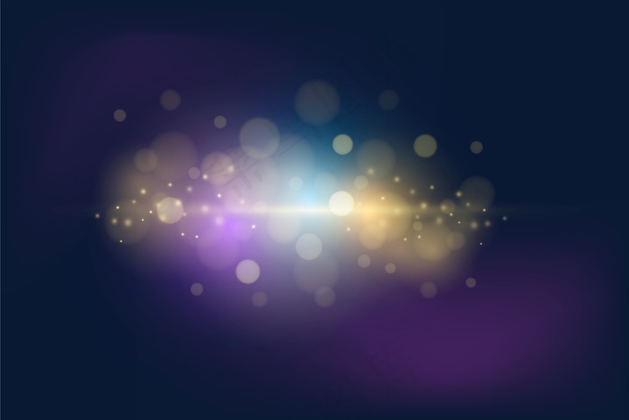 暗背景上的Bokeh灯光效果