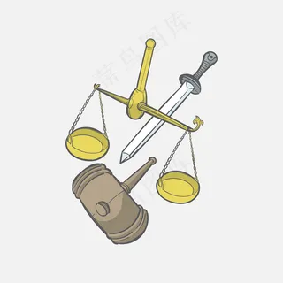 正义观手绘插图