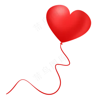 红色七夕爱心气球