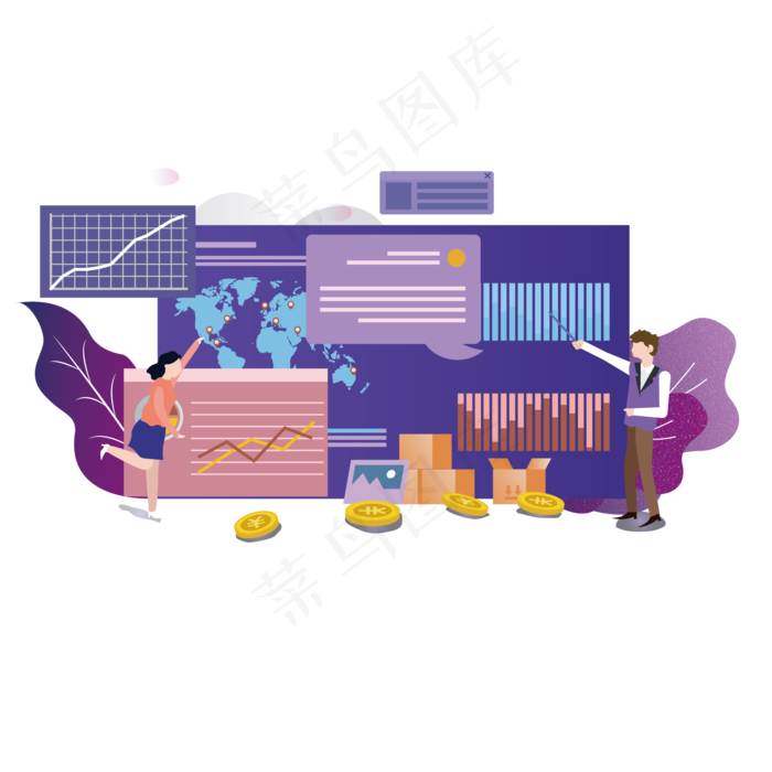 职场商务金融插画