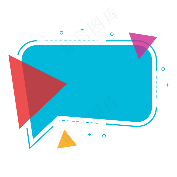 创意对话框促销标题矢量边框