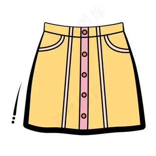 日系卡通手绘电商促销短裙