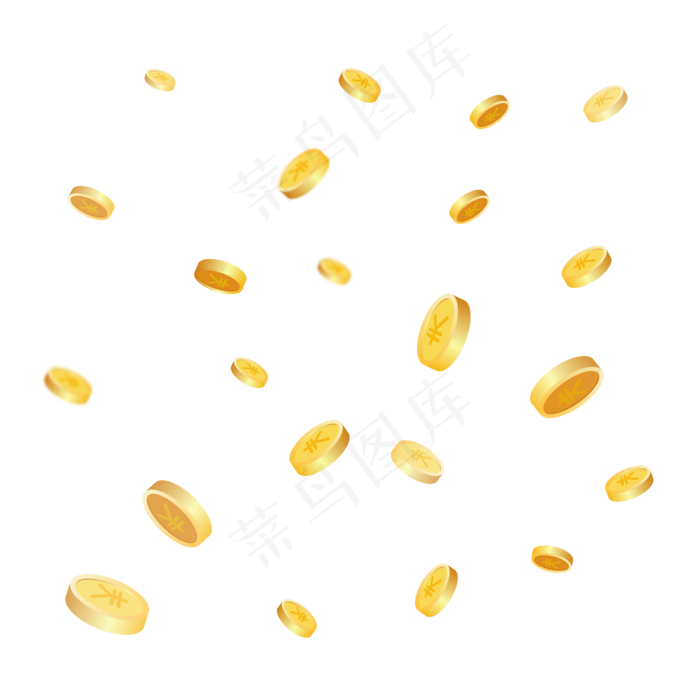 漂浮金币素材