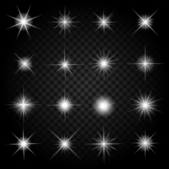 星光闪烁，光芒四射。明亮的背景，爆竹闪烁，eps,ai矢量模版下载