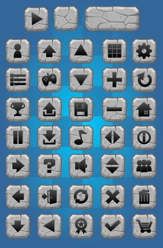 石头游戏按钮包