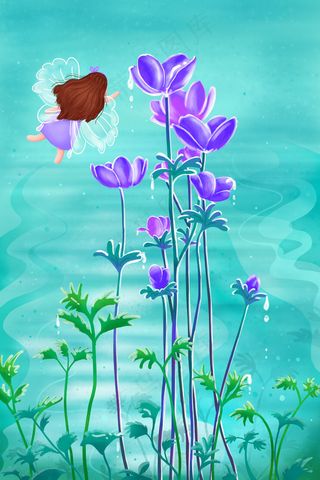 夏季夏天女孩花仙子