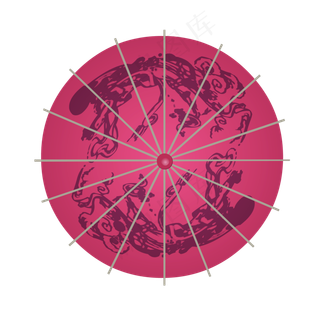 可商用中国风红色油纸伞,免抠元素