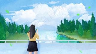 春季旅游沿途风景