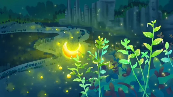 夏天夜晚月亮晚安 夏天夜晚月亮晚安