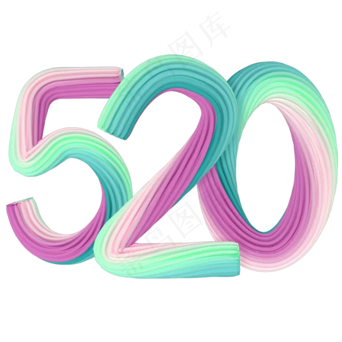 520红绿色创意字体设计(2000X2000(DPI:300))psd模版下载