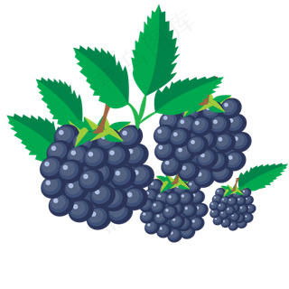 一堆卡通的葡萄水果