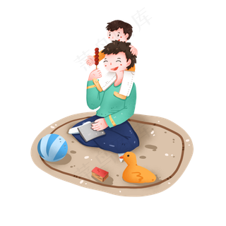 陪孩子玩耍的父亲