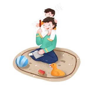 陪孩子玩耍的父亲