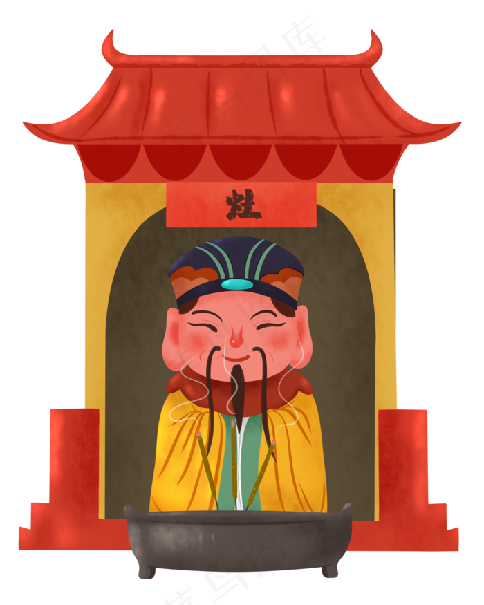 灶神厨神灶王,免抠元素