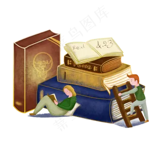 世界读书日创意场景png下载,免抠元素