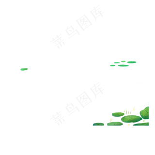 绿色植物浮萍元素