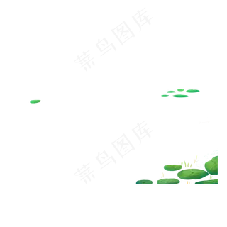 绿色植物浮萍元素