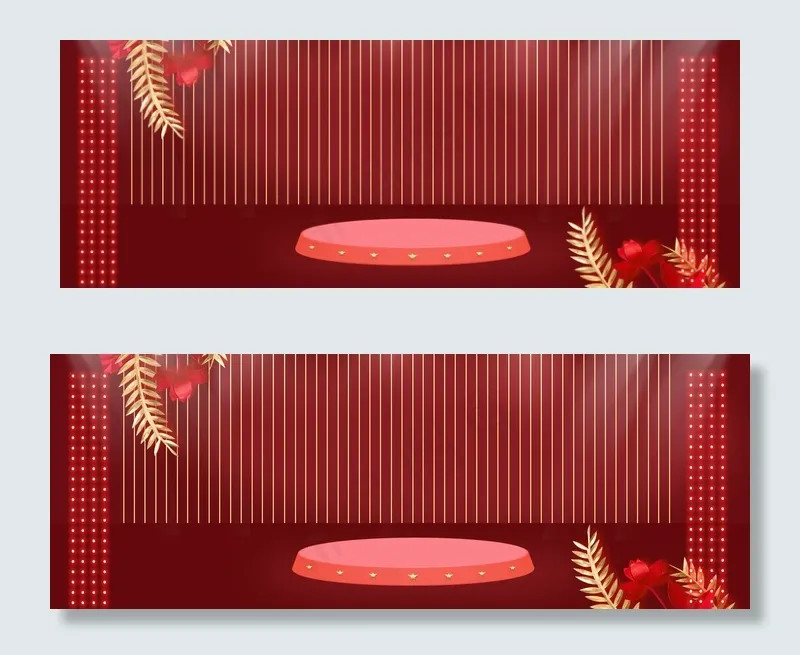 红金喜庆618超级狂欢banner(1920*700px 	       )psd模版下载