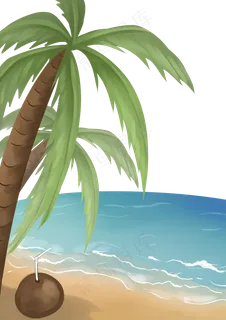海滩椰树 海滩椰树
