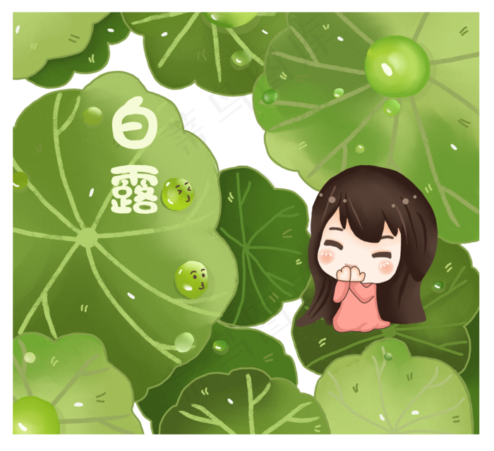 二十四节气白露叶子