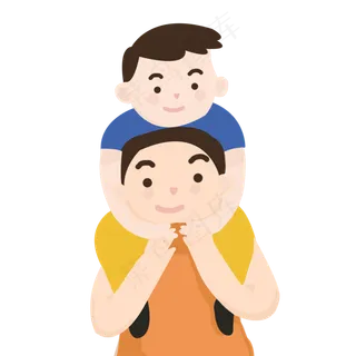 卡通手绘父亲节元素