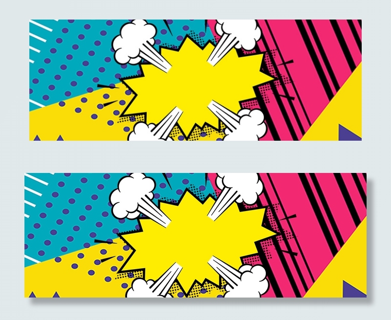 创意潮流波普促销打折抢购红色背景