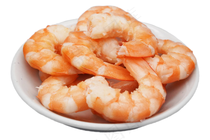 盘装大虾食物,免抠元素