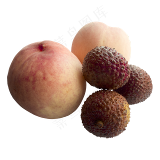 夏季水果组合水蜜桃荔枝