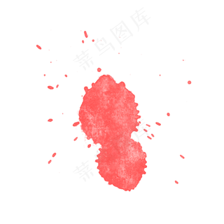 水彩红色艺术泼墨