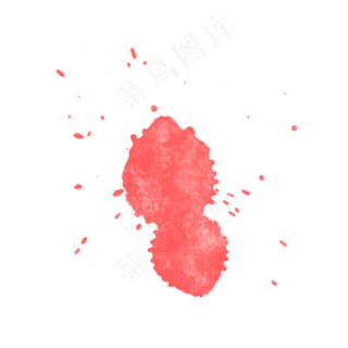 水彩红色艺术泼墨