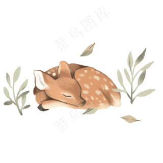 一只美丽梦幻的森林小鹿,免抠元素