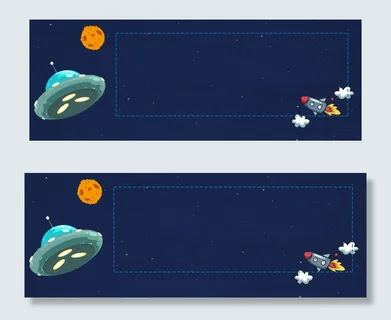 扁平化卡通星球banner