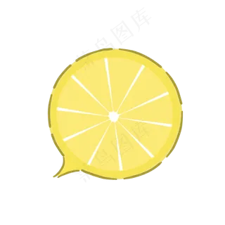 边框水果柠檬可爱卡通,免抠元素