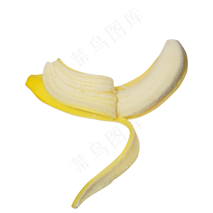 新鲜剥开的香蕉