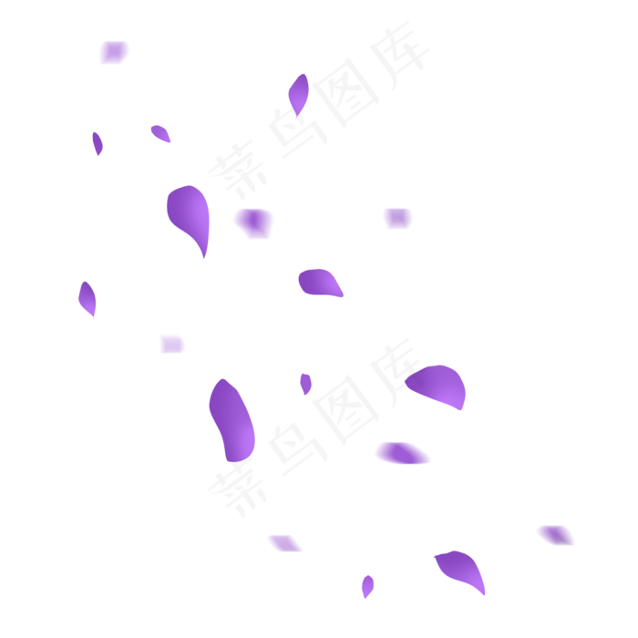 紫色浪漫漂浮花瓣