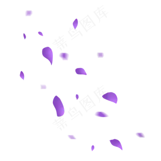 紫色浪漫漂浮花瓣