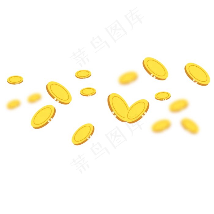 飘飞的金币,免抠元素(4168*4167px 300 dpi )ai矢量模版下载