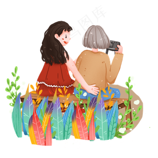 陪母亲聊天人物