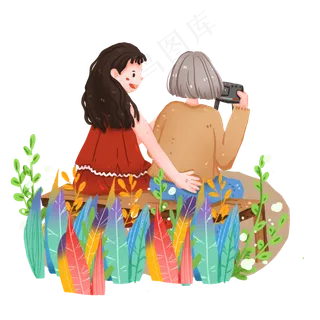 陪母亲聊天人物