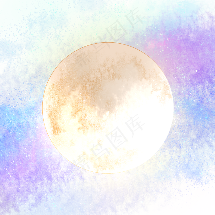 星河满月中秋节月亮,免抠元素(2000X2000(DPI:300))psd模版下载