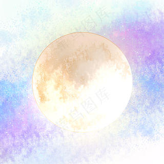 星河满月中秋节月亮,免抠元素